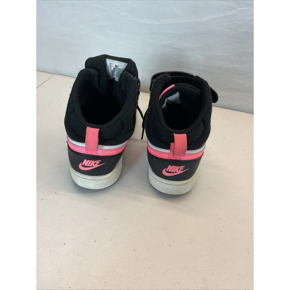 Nike Court Borough Mid 2  7Y ‎ BLACK AND PINK